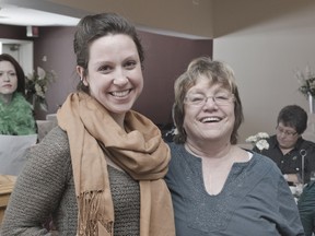 Tova Arbus (left) celebrates her win with Quonta president Penny Martin. (PHOTO COURTESY OF BRAD JONES)