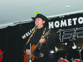 Stompin' Jon Finlan, Stompin' Tom tribute artist, performed in Napanee last weekend.