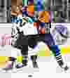 Edmonton Oilers Magnus Paajarvi scrambles to get around Pittsburgh Penguins Steve Sullivan during third period NHL action at Rexall Place in Edmonton, Alta., on Sunday, October 9, 2011. AMBER BRACKEN/EDMONTON SUN/QMI AGENCY