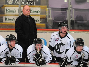 The Sherwood Park Crusaders trail their best-of-seven series with the Spruce Grove Saints two games to one after a humbling 9-1 loss on home ice on Sunday. Photo by Terry Farrell QMI Agency