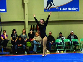 Joelle Jobin was one of three Southport Sapphires advanced level gymnasts to clinch a spot in the Manitoba Winter Games. (File photo)