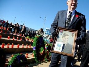 Glenn Lawes is seen here during a Remembrance Day ceremony in Trenton in 2010. 
Trentonian file photo.