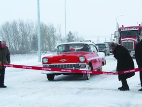 (File Photo) The province, the Town of High River and the MD of Foothills contributed to the new 498 Avenue overpass, unveiled last November. It's tough to know how funding for infrastructure projects like this will be impacted by this year's budget, says Town Coun. Jamie Kinghorn