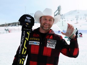 Banffite Paul Stutz is all smiles after winning the overall NorAm Cup slalom title. The win guarantees him a place on the World Cup circuit next season. Courtesy of Alpine Canada