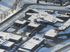 Aerial view of the provincial detention center in Saint-Jérôme, Que. where two inmates escaped by helicopter with the help of accomplices, Sunday, March 17, 2013.
(MAXIME LANDRY /QMI AGENCY)