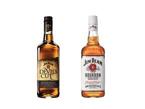 Jim Beam Devil's Cut Kentucky Straight Bourbon Whiskey and Jim Beam White Label Kentucky Straight Bourbon Whiskey .  (Supplied)