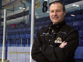 Sarnia's Derek DiMuzio is at home on the bench at a hockey rink, having spent the last 22 years as a coach at all levels in Lambton County. PAUL OWEN/THE OBSERVER/QMI AGENCY