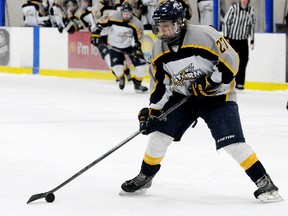 Storm forward Sam Bosek scored a hat trick in Saturday’s 8-5 victory. (TERRY FARRELL/DAILY HERALD-TRIBUNE)