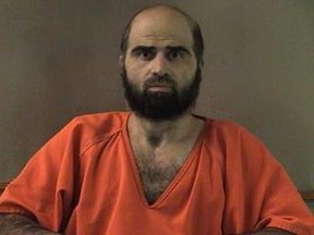 U.S. Army Major Nidal Hasan, charged with killing 13 people and wounding 31 in a November 2009 shooting spree at Fort Hood, Texas, is pictured in an undated Bell County Sheriff's Office photograph. REUTERS/Bell County Sheriff's Office/Handout