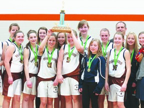 The Fort Saskatchewan Christian School senior girls brought home a gold medal in the Elk Island school district playoffs. This was the school’s first ever gold medal for the senior girls.

Photo by Aaron Taylor/Fort Saskatchewan Record/QMI Agency