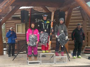Sherwood Park Sunridge Ski Club Alpine/Ski Cross standout Abby McEwan (right) has been selected to represent Canada in a number of international events, including the upcoming World Junior Ski Cross Championships in Italy. Photo supplied