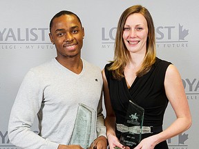 Patrick Kalala and Samantha Goff are the 2012-13 Loyalist College Athletes of the Year. (Photo submitted.)