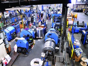Components of the 2013 federal budget include incentives for manufacturers, such as Brockville's Northern Cables Inc. pictured here on Thursday (DARCY CHEEK/The Recorder and Times).
