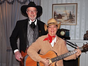 Campbellford Ducks Unlimited members Joy Thomas and Jeff Weaver are ready for the western-themed fundraising banquet and auction April 20 at the Campbellford and District Curling and Racquet Club.