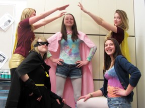 Students in the Portage Collegiate art room were among those letting their inner superhero shine, Friday, for the last day of Sprit Week before Spring Break. (ROBIN DUDGEON/THE DAILY GRAPHIC/QMI AGENCY)