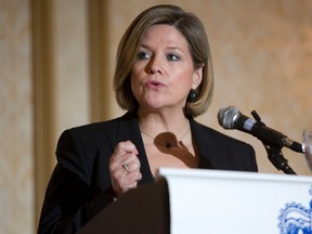 Leader of the Ontario New Democratic Party Andrea Horwath addresses the Canadian Club during a luncheon at the Hilton Hotel in London, Ontario on Friday, March 22, 2013. (DEREK RUTTAN/ The London Free Press /QMI AGENCY)