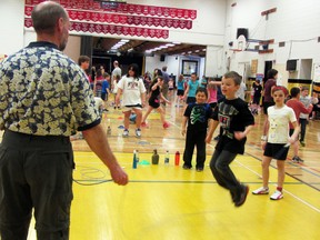 Staff and students of all ages took part in a Jump Rope for Heart initiative at Yellowquill School, Friday. The school has been doing the initiative for many years and students always continue to impress with the new skills they are able to learn. (Robin Dudgeon/Portage Daily Graphic/QMI Agency)