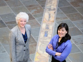 Grey Bruce Medical Officer of Health Dr. Hazel Lynn and medical student Katrina Piggott at the health unit building.