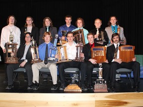 The award winners from the Melfort Mustangs awards night on Wednesday, March 20