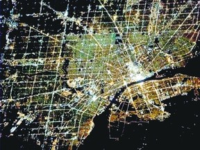 Canadian astronaut Chris Hadfield tweeted this image from space of Windsor and Detroit during Earth Hour.