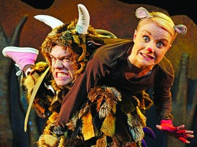 UK theatre company Tall Stories brings their musical adaptation of bestselling children’s story The Gruffalo to The Grand Theatre on Sunday April 7.       Contributed photo.