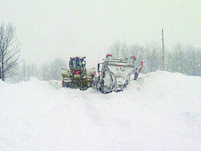 Strathcona County snow clearing crews were out in full force this past winter, clearing roads after a heavy snowfall. Courtesy of Strathcona County