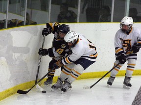 The Strathcona Warriors came close to being the hosts with the most during the recent Atom AA provincials in Ardrossan, but lost out to St. Albert in the final. Photo by Shane Jones/Sherwood Park News/QMI Agency