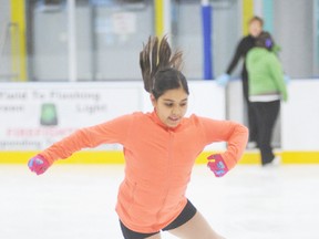File Photo
Yasmine Samuel of the Delhi Skating Club practiced at the Delhi Community Arena in this file photo. Registration is underway for the club's 61th season.