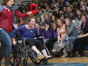 On March 25, a pep rally and assembly were held to honour the final races that were part of the third annual Tegan Donoghue Memorial Wheelchair Derby. The finals were held in front of the entire school and laughter was the name of the afternoon, as seen in the dance off and cheer competition as well.