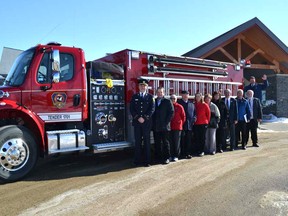 Supplied
The County of Grande Prairie recently unveiled a new tender truck for the Dunes Fire Hall.