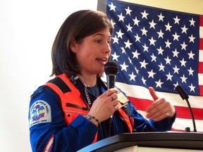 Melanie Vieira, a flight paramedic in Manitoba, came to speak to the Portage Rotary Club on Tuesday about the Shock Trauma Air Rescue Service (STARS) Foundation. The Province of Manitoba signed a multi year agreement with the helicopter ambulance service which is valued at $10 million per year. (ROBIN DUDGEON/THE GRAPHIC/QMI AGENCY)