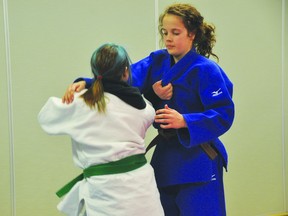 Natasha Burton won silver in her category at the 2014 Judo Canada Nationals. (KEVIN HIRSCHFIELD/PORTAGE DAILY GRAPHIC/QMI AGENCY)