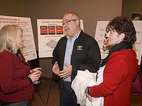 An open house was one was in which the town received feedback from residents on first step transit alternatives.