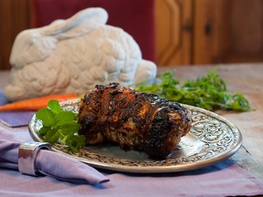 Dijon Garlic Rosemary rubbed lamb roast