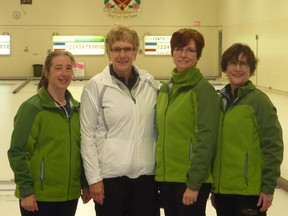 First event winners, l-r, Gloria Godberson, Kelly Smeeth, Brenda Piper, Donna Sipe. They defeated the Addie Ruether team