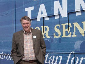 Scott Tannas, seen in Nanton during the Senate race.