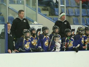 The Midget B Barons went 3-0-1 in provincial round robin play but ended up falling 5-4 in overtime to High Prairie. SUPPLIED PHOTO