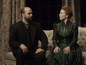 Krista Garrett, right, plays the title character in Hedda Gabler. The Kings Town Players are presenting Henrick Ibsen’s play from Tuesday to Saturday until April 6.