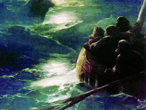 Jesus' walk on the Sea of Galilee as portrayed by the late Armenian painter Ivan Aivazovsky.