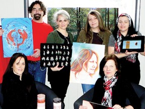 A new co-operative formed recently to help promote local artists, starting with an exhibit next weekend. From left are Karen Boots, Marc Carrière, Roxanne Delage, Kimberly Cameron, Mai Liis Renaud and Julia Lucio. 
Submitted photo