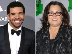 Drake and Rosie O'Donnell. (WENN.com photos)