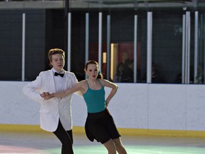 Emila James and Brandon Zwicker paired up for Paris Figure Skating Club's 50th Anniversary carnival on Saturday at the Brant Sports Complex. (KARA WILSON For The Expositor)