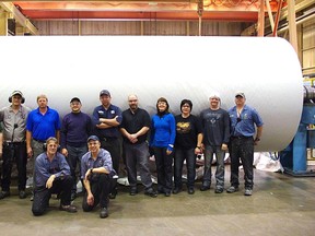 The team working on the new hi-brite paper trial celebrates after a successful trial run.
Submitted by ANC