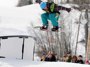 Brantly Stringer gets some air in the 16 and Over Division. (Terry Farrell/Daily Herald-Tribune)