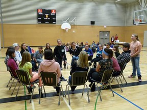 Student leaders from the North East School Division attended a Student Leadership Forum at the Kerry Vickar Centre in Melfort on Tuesday, March 26.