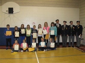 Students at Brunswick School were recently recognized by the Melfort Legion.