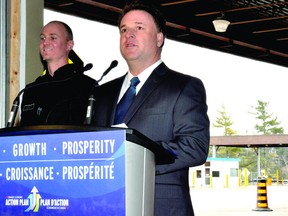 Leeds-Grenville MP Gord Brown announced on Tuesday that the Port of Lansdowne entry from the United States will receive a $60 million upgrade, beginning in 2015. (NICK GARDINER/THE RECORDER AND TIMES)