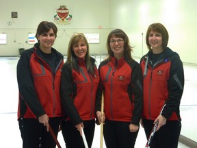 Ladies A Champions, Barb Lund, Patty Hayes, Eileen Lund, Diane Wiebe,