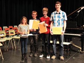 Some of the award winners at the Nipawin Music Festival.
