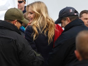 Hollywood actress Daryl Hannah is arrested along with other protesters opposed to the Keystone XL pipeline project during a rally in February outside the White House.
